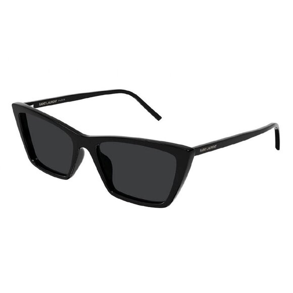 NEW SL737 MICA THIN 001 SAINT LAURENT SUNGLASSES WOMEN BLACK SQUARE EYEWEAR - Picture 1 of 5